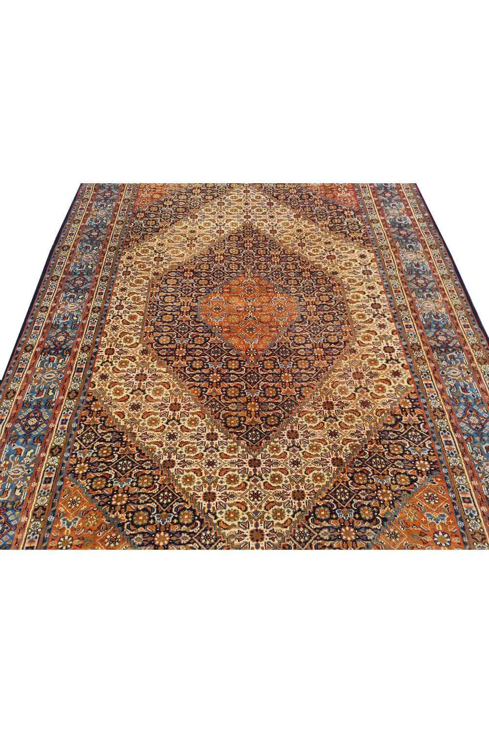 Amazing Hand Knotted Vintage Yamoud Wool Area Rug 9.4 x 6.10 Ft