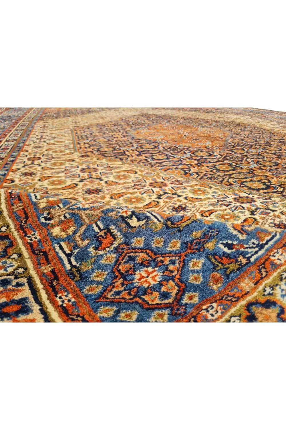 Amazing Hand Knotted Vintage Yamoud Wool Area Rug 9.4 x 6.10 Ft