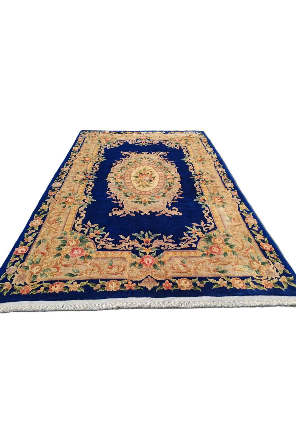Amazing Hand Knotted Vintage Tibet Silk Area Rug 9.0 x 5.11 Ft