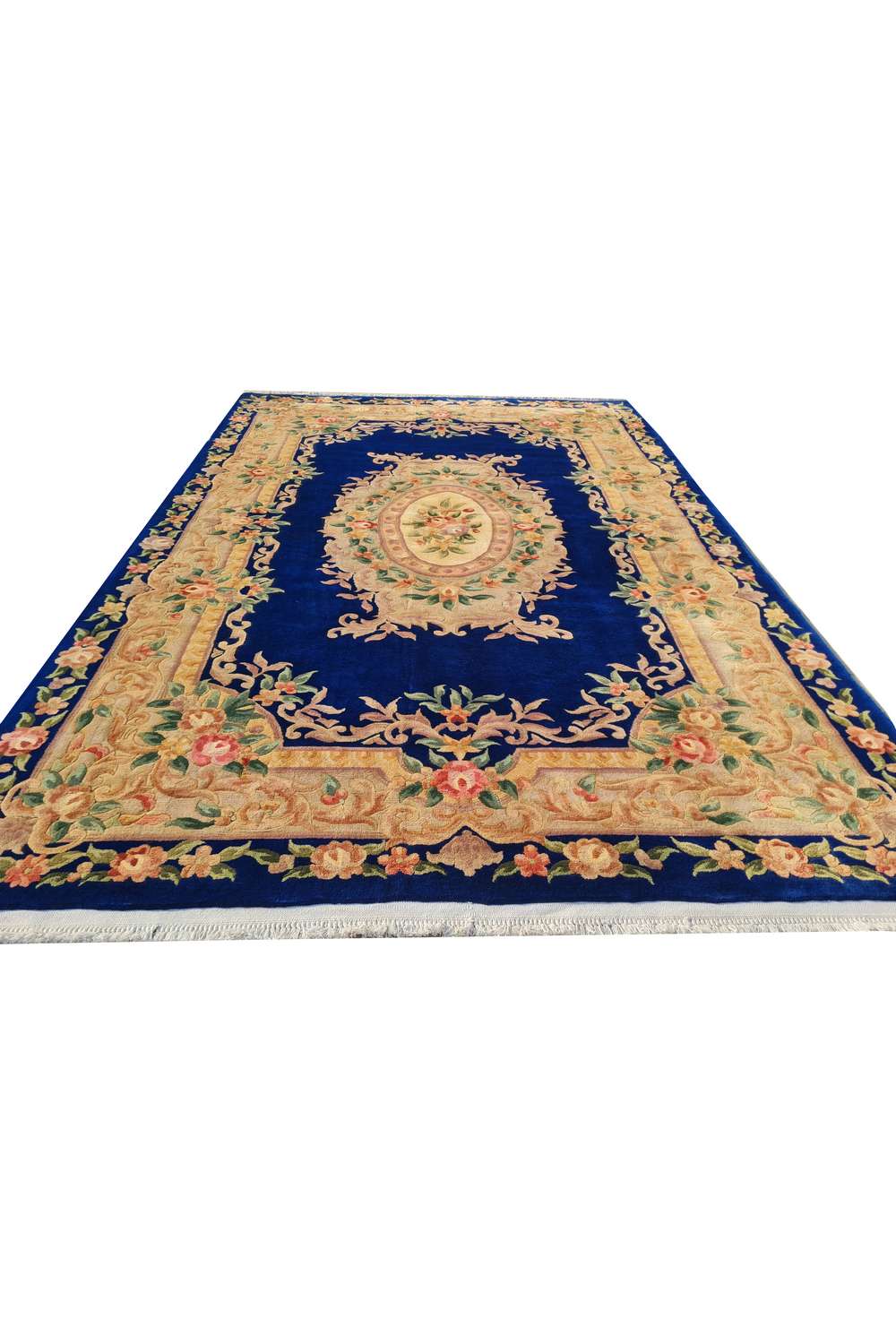 Amazing Hand Knotted Vintage Tibet Silk Area Rug 9.0 x 5.11 Ft
