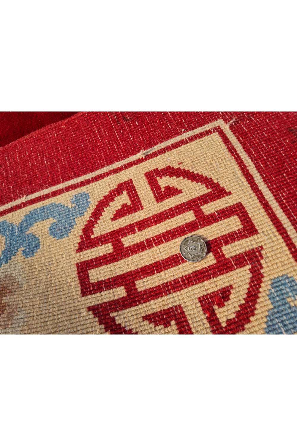 Amazing Hand Knotted Vintage Tibet Silk Area Rug 9.9 x 6.5 Ft