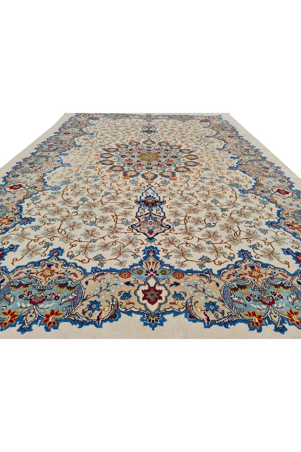 Amazing Hand Knotted Vintage Qirmoun Wool Area Rug 11.7 x 7.11 Ft