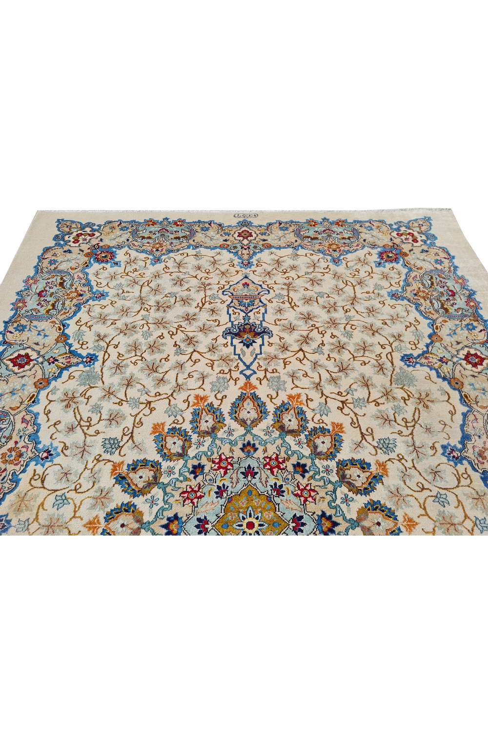 Amazing Hand Knotted Vintage Qirmoun Wool Area Rug 11.7 x 7.11 Ft