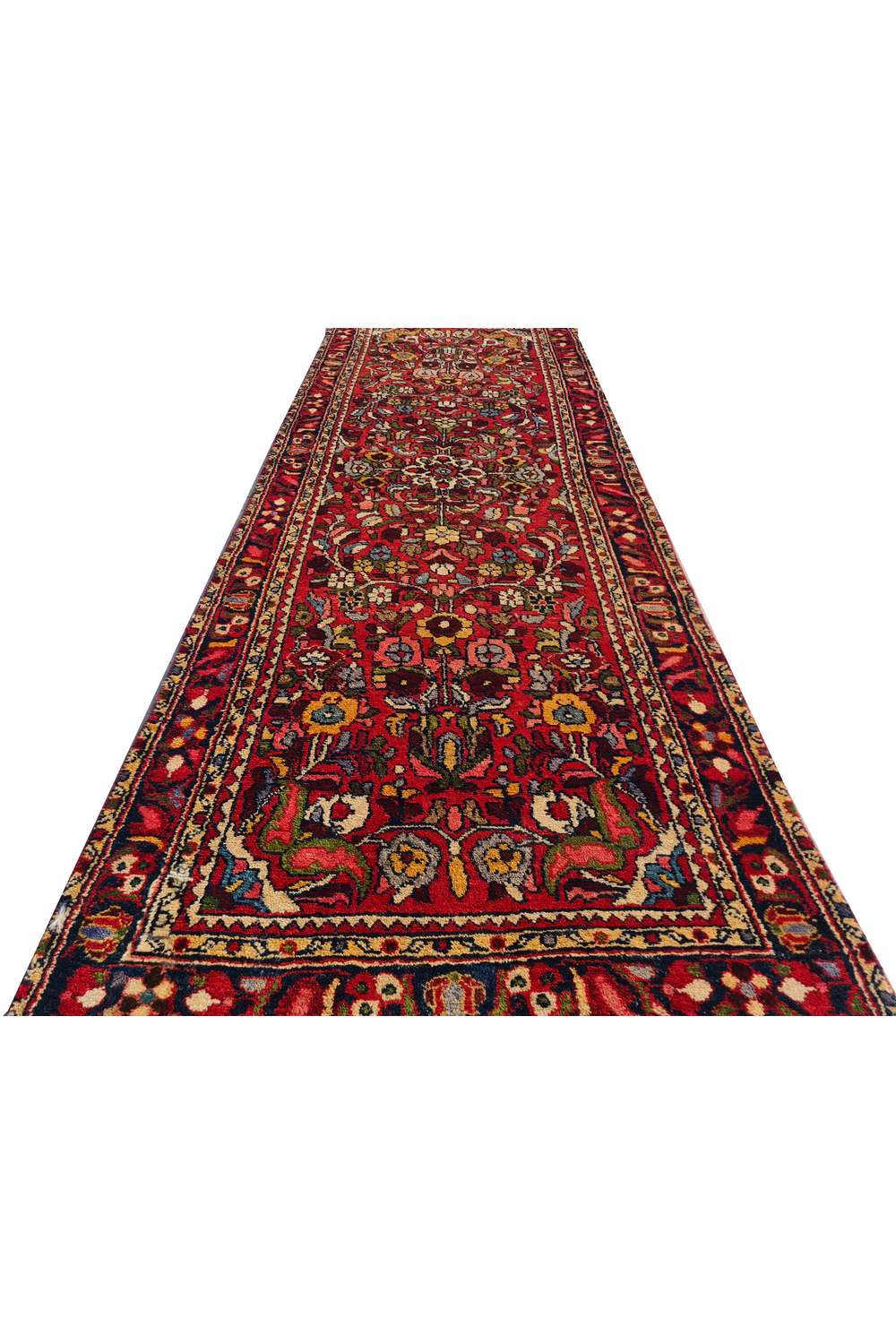Handmade Hand Knotted Antique Hamidoun Wool Area Runner Rug 6.8 x 2.5 Ft