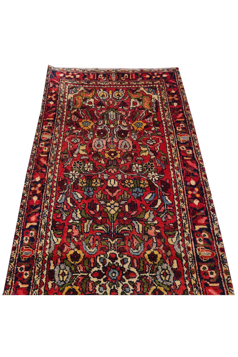 Handmade Hand Knotted Antique Hamidoun Wool Area Runner Rug 6.8 x 2.5 Ft