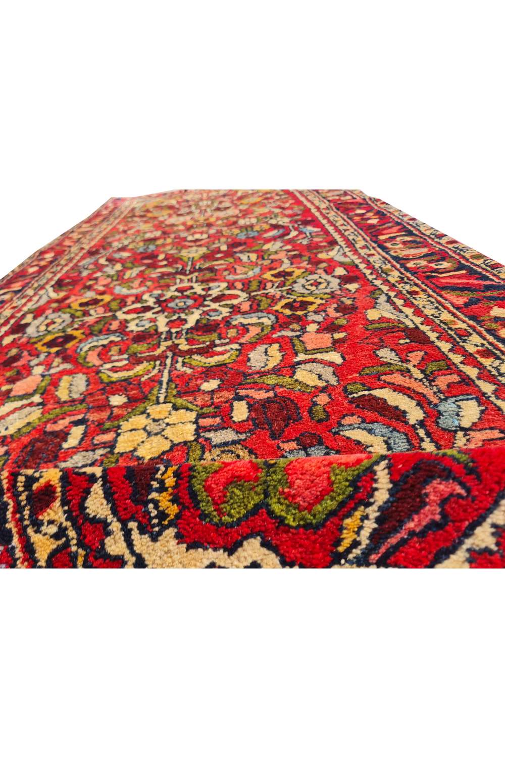 Handmade Hand Knotted Antique Hamidoun Wool Area Runner Rug 6.8 x 2.5 Ft