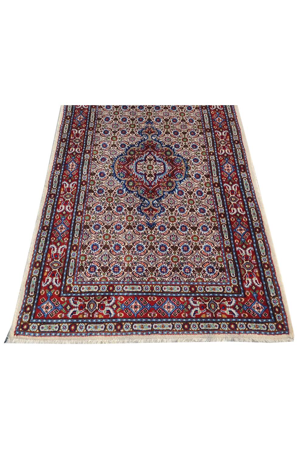Amazing Hand Knotted Vintage Persian Yamoud Wool Area Rug 4.0 x 2.7 Ft