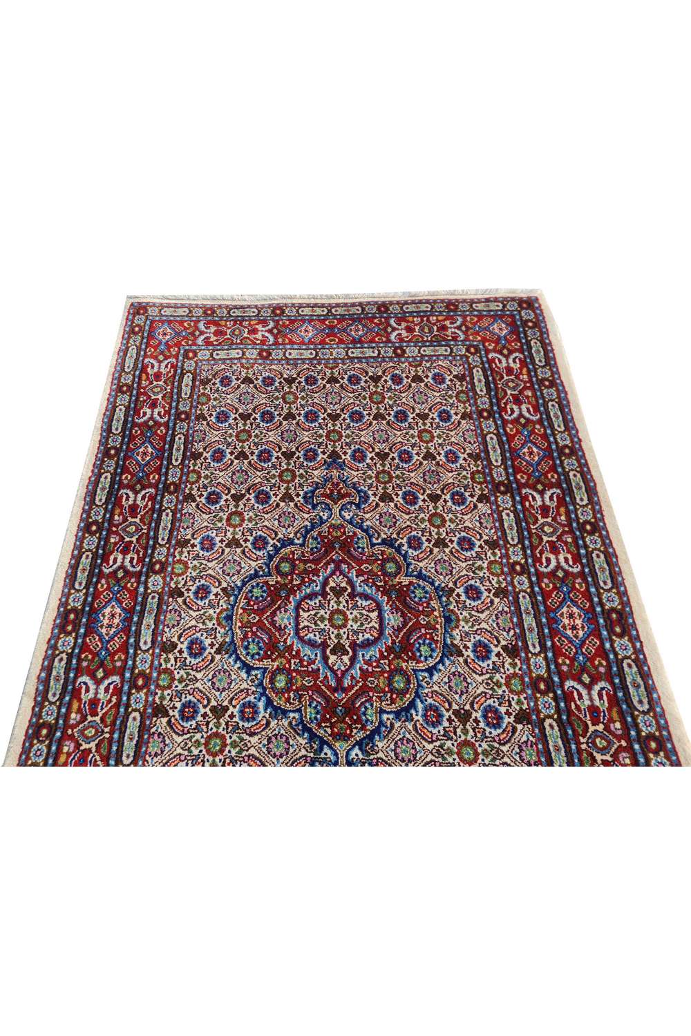Amazing Hand Knotted Vintage Persian Yamoud Wool Area Rug 4.0 x 2.7 Ft