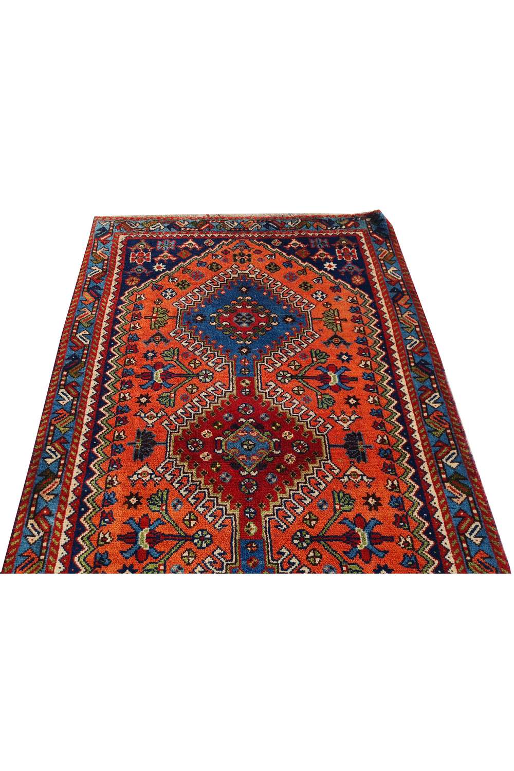 Amazing Hand Knotted Vintage Persian Yelmeh Wool Area Rug 4.3 x 2.5 Ft