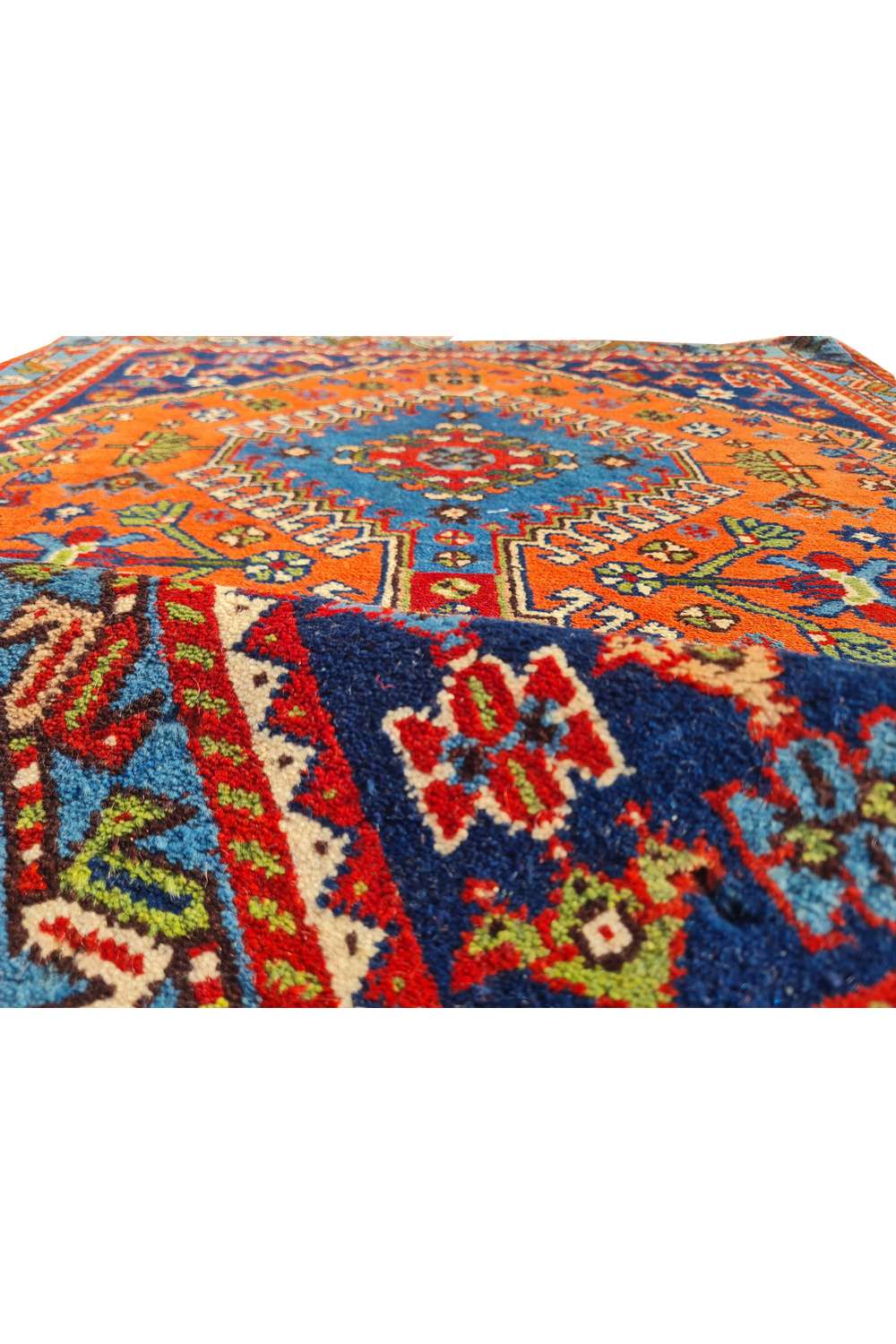 Amazing Hand Knotted Vintage Persian Yelmeh Wool Area Rug 4.3 x 2.5 Ft