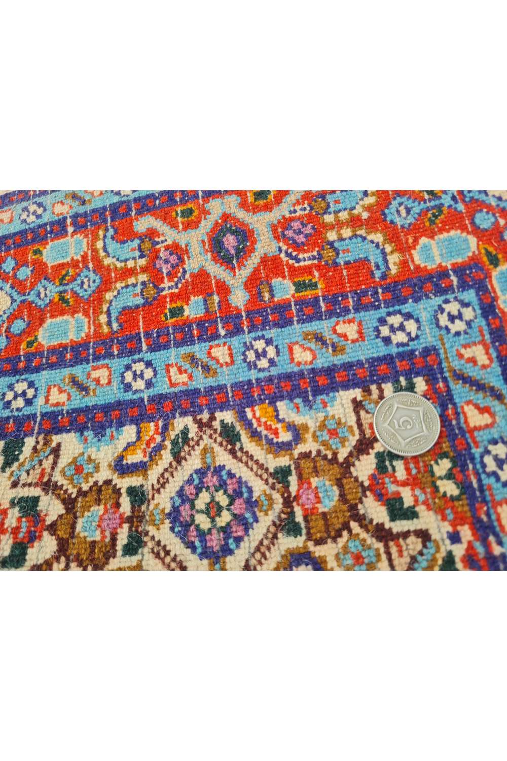 Hand Knotted Vintage Yamoud Wool Area Runner Rug 6.7 x 2.7 Ft