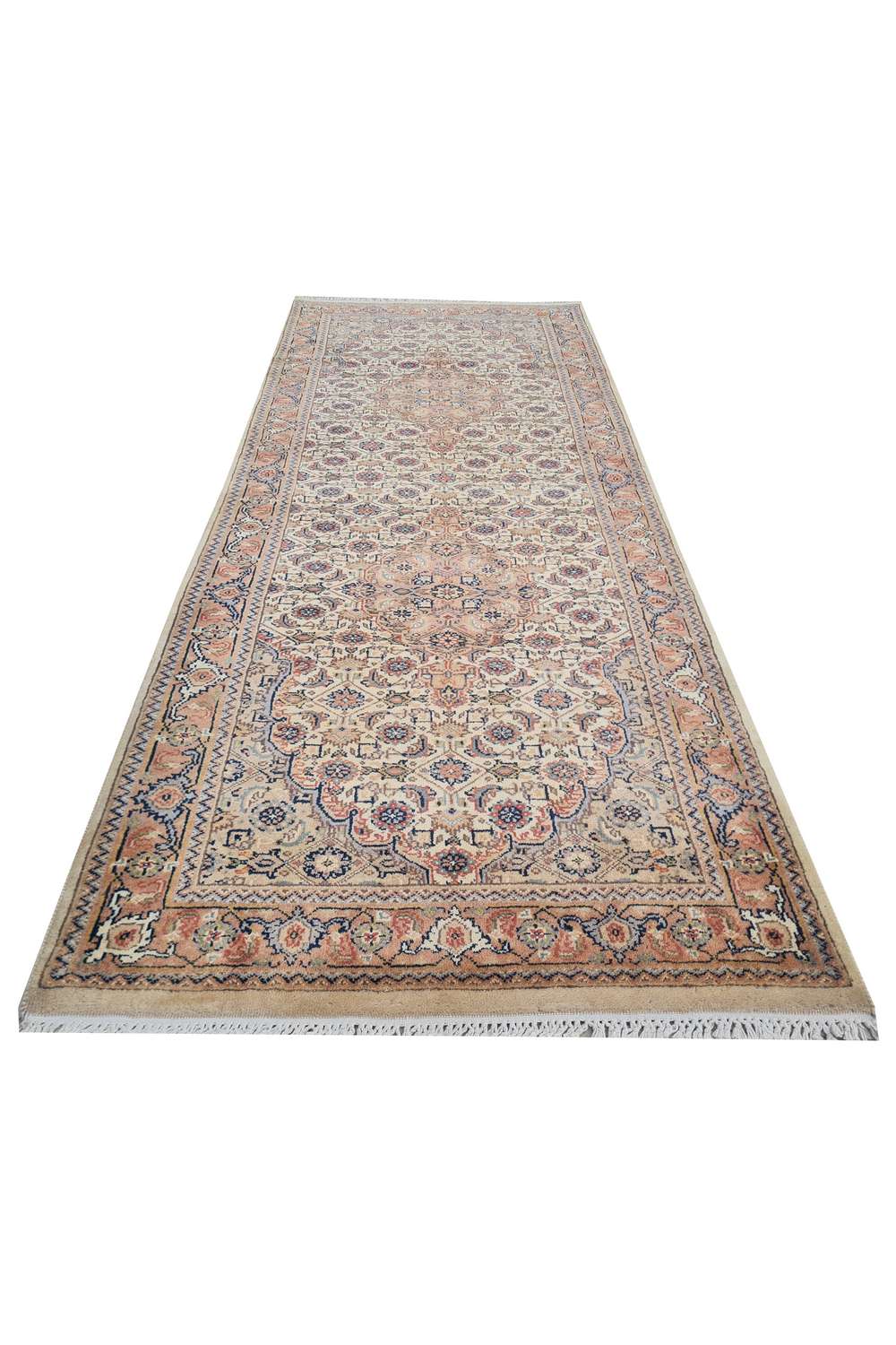 Hand Knotted Vintage Bijour Wool Area Runner Rug 6.4 x 2.7 Ft