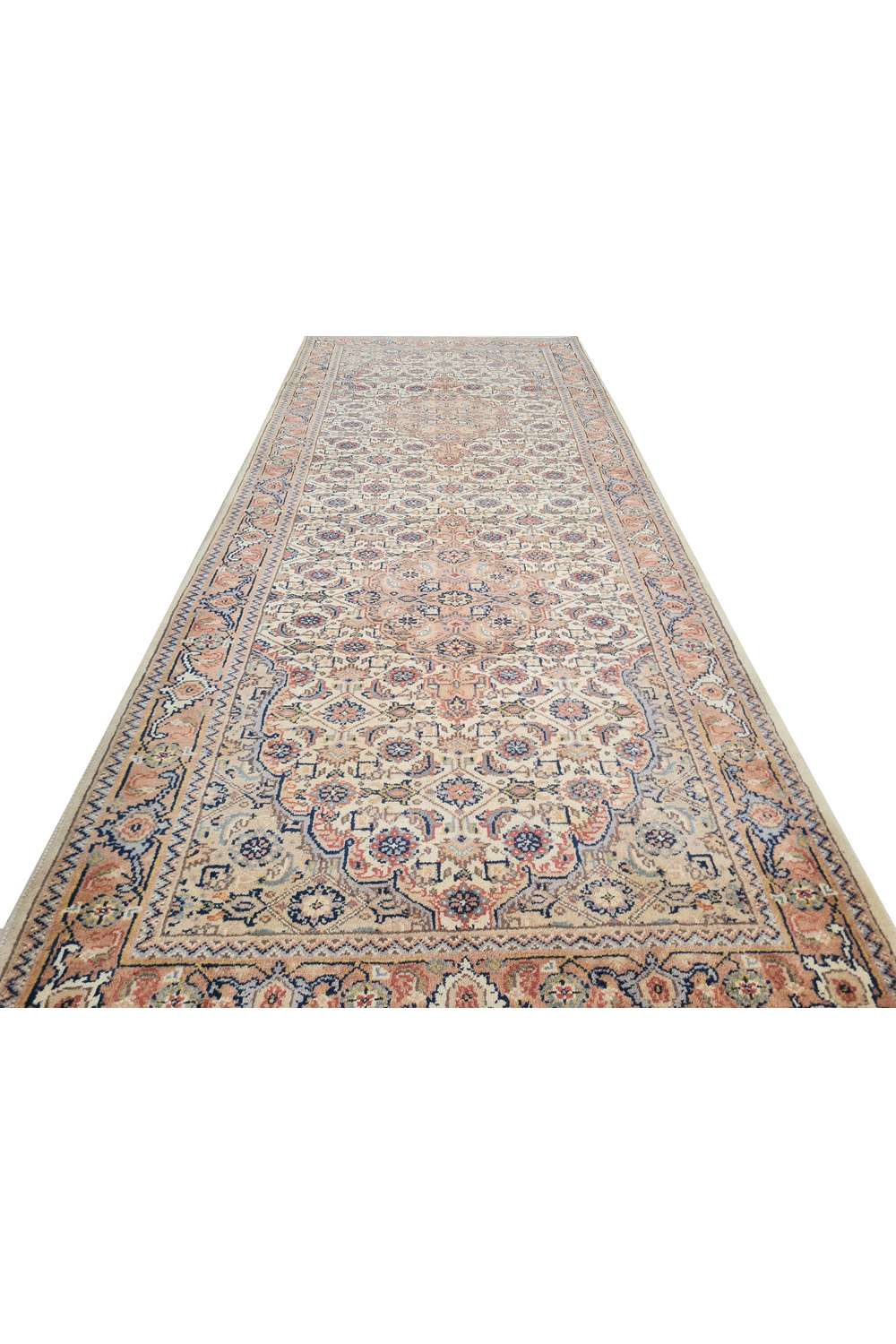 Hand Knotted Vintage Bijour Wool Area Runner Rug 6.4 x 2.7 Ft