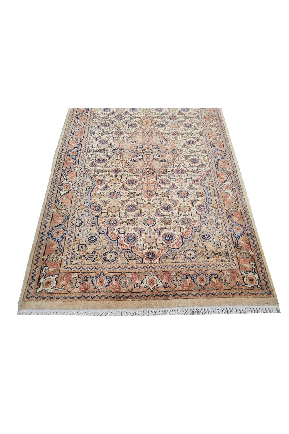 Hand Knotted Vintage Bijour Wool Area Runner Rug 6.4 x 2.7 Ft