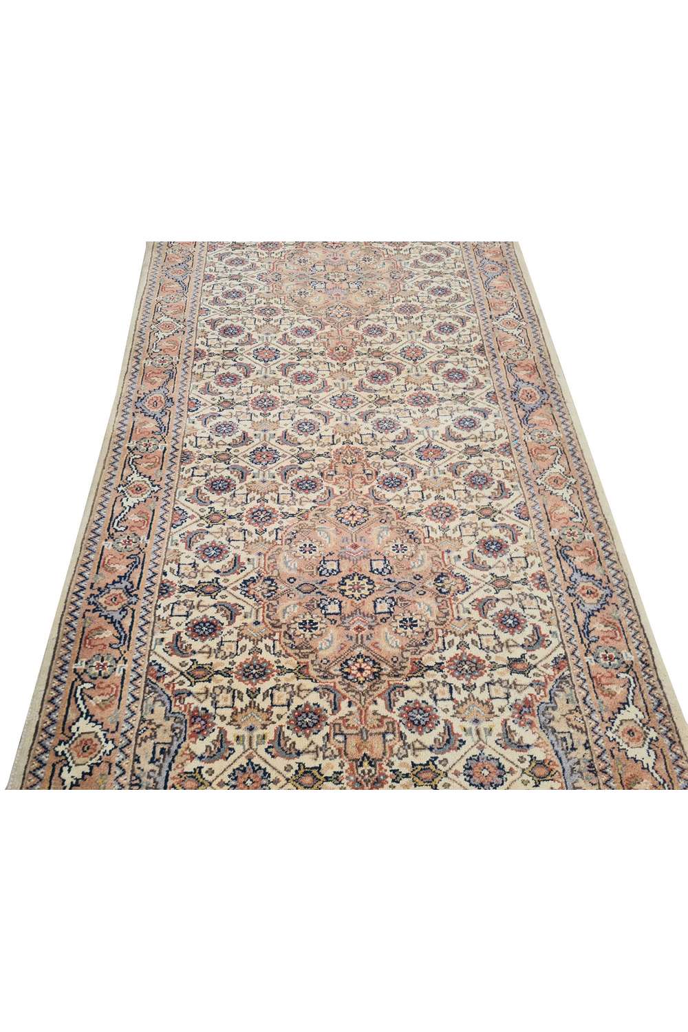 Hand Knotted Vintage Bijour Wool Area Runner Rug 6.4 x 2.7 Ft