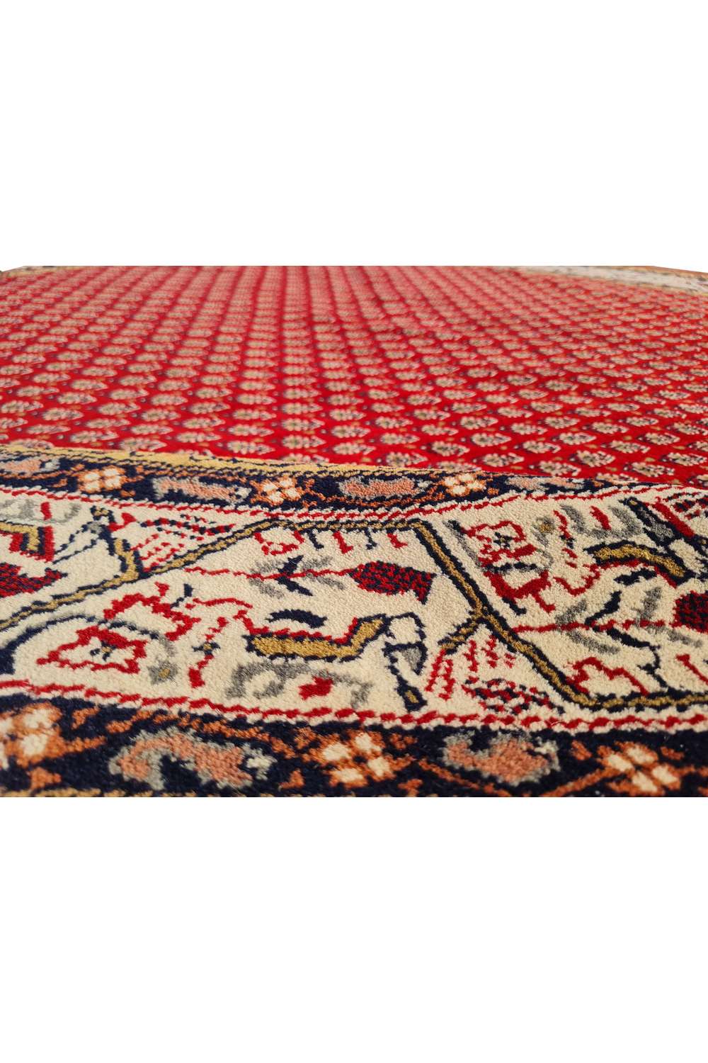 Amazing Hand Knotted Vintage Badam Gul Wool Area Round Rug 6.6 x 6.6 Ft
