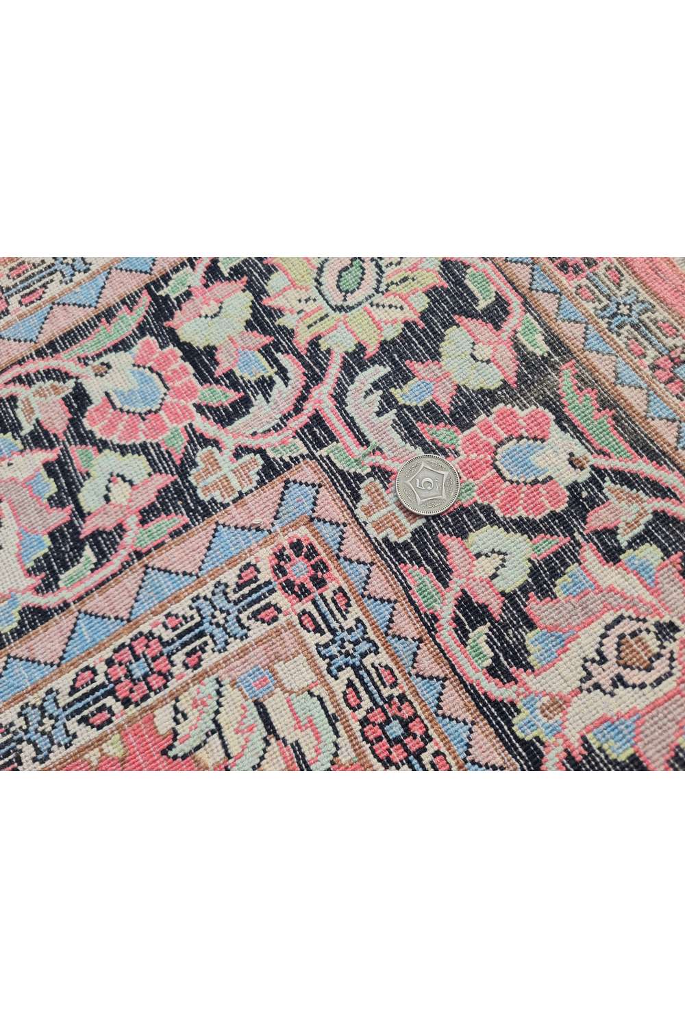 Amazing Hand Knotted Vintage Kashmiri Pictorial Silk Area Rug 5.3 x 3.1 Ft