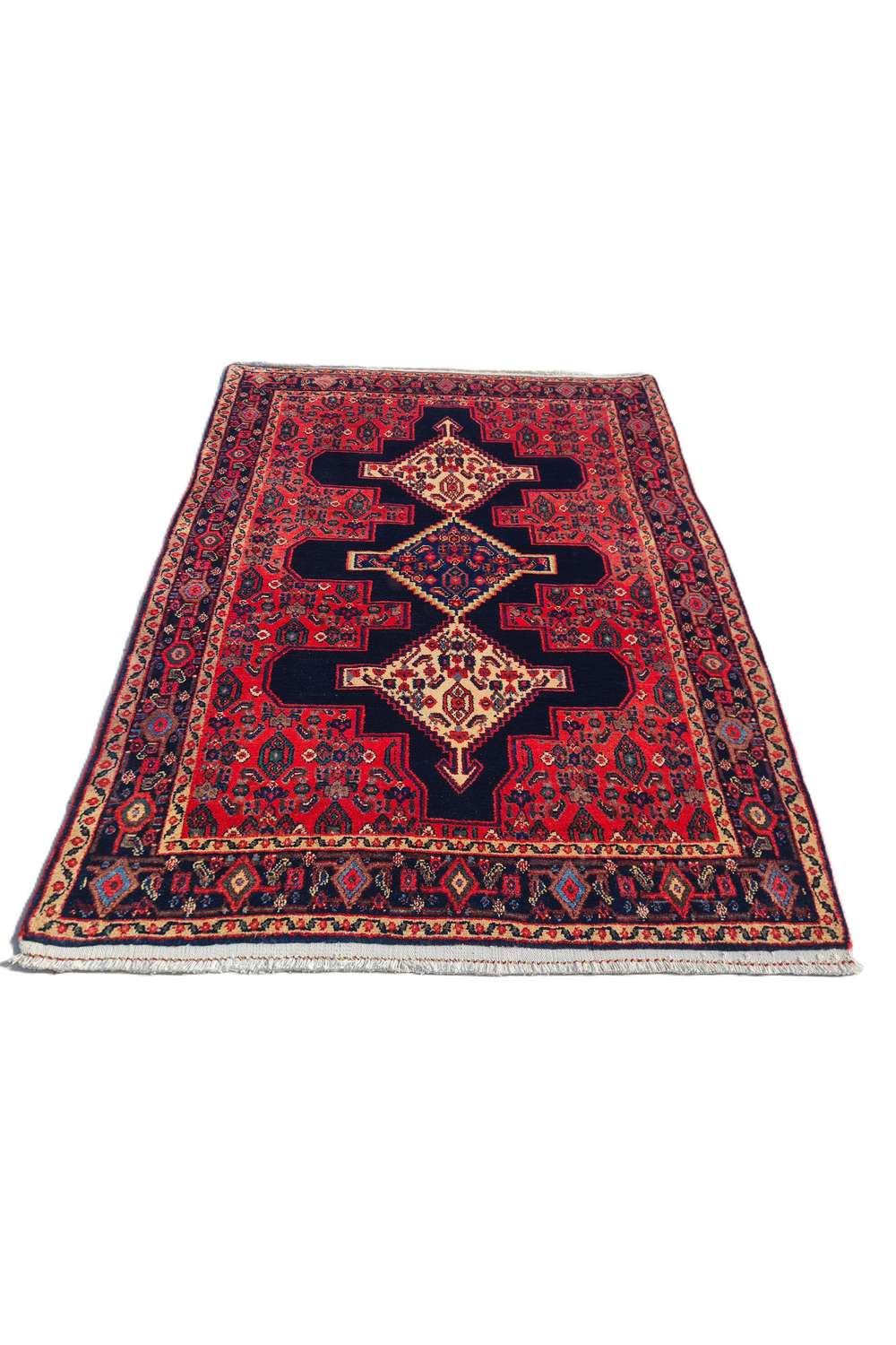 Amazing Hand Knotted Vintage Wiss Bakhtiyaar Wool Area Rug 5.0 x 3.10 Ft