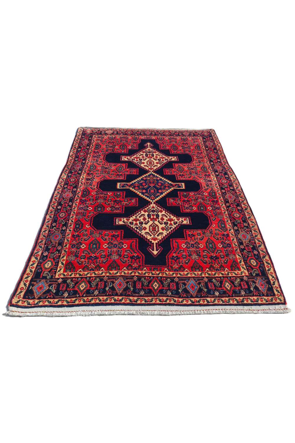 Amazing Hand Knotted Vintage Wiss Bakhtiyaar Wool Area Rug 5.0 x 3.10 Ft