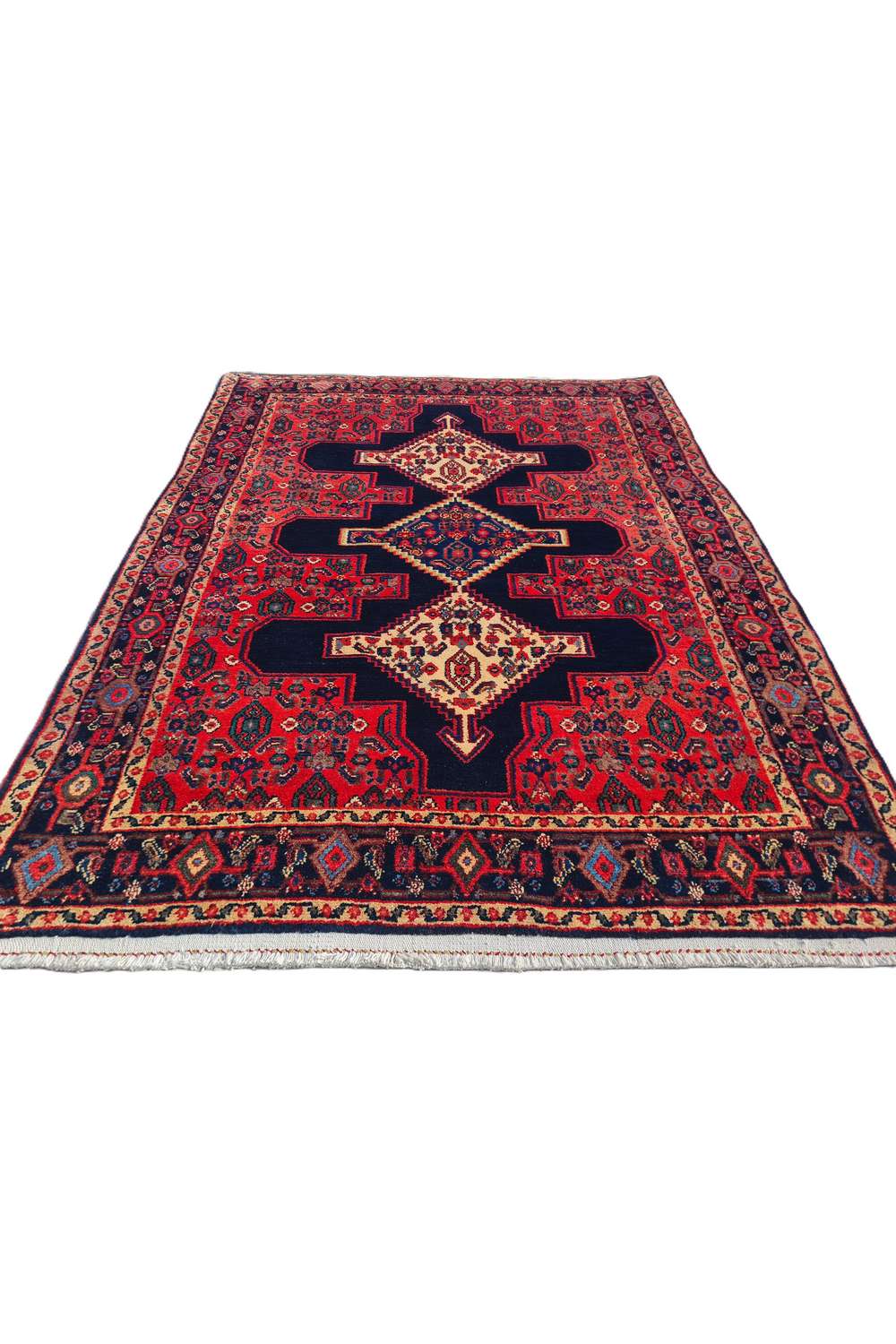Amazing Hand Knotted Vintage Wiss Bakhtiyaar Wool Area Rug 5.0 x 3.10 Ft