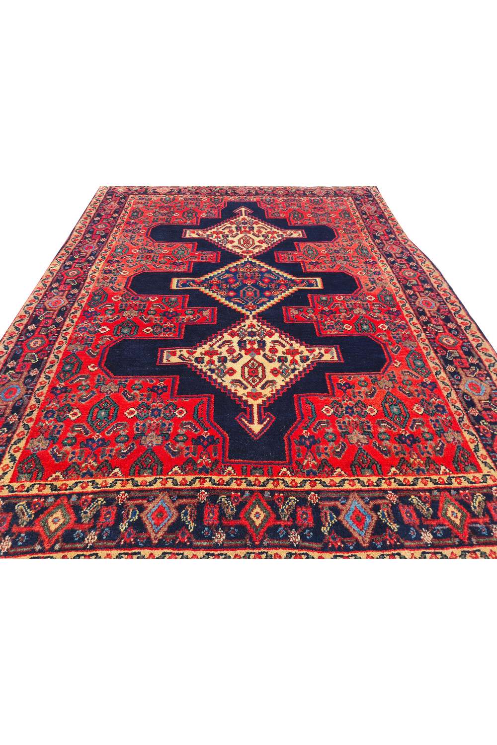 Amazing Hand Knotted Vintage Wiss Bakhtiyaar Wool Area Rug 5.0 x 3.10 Ft