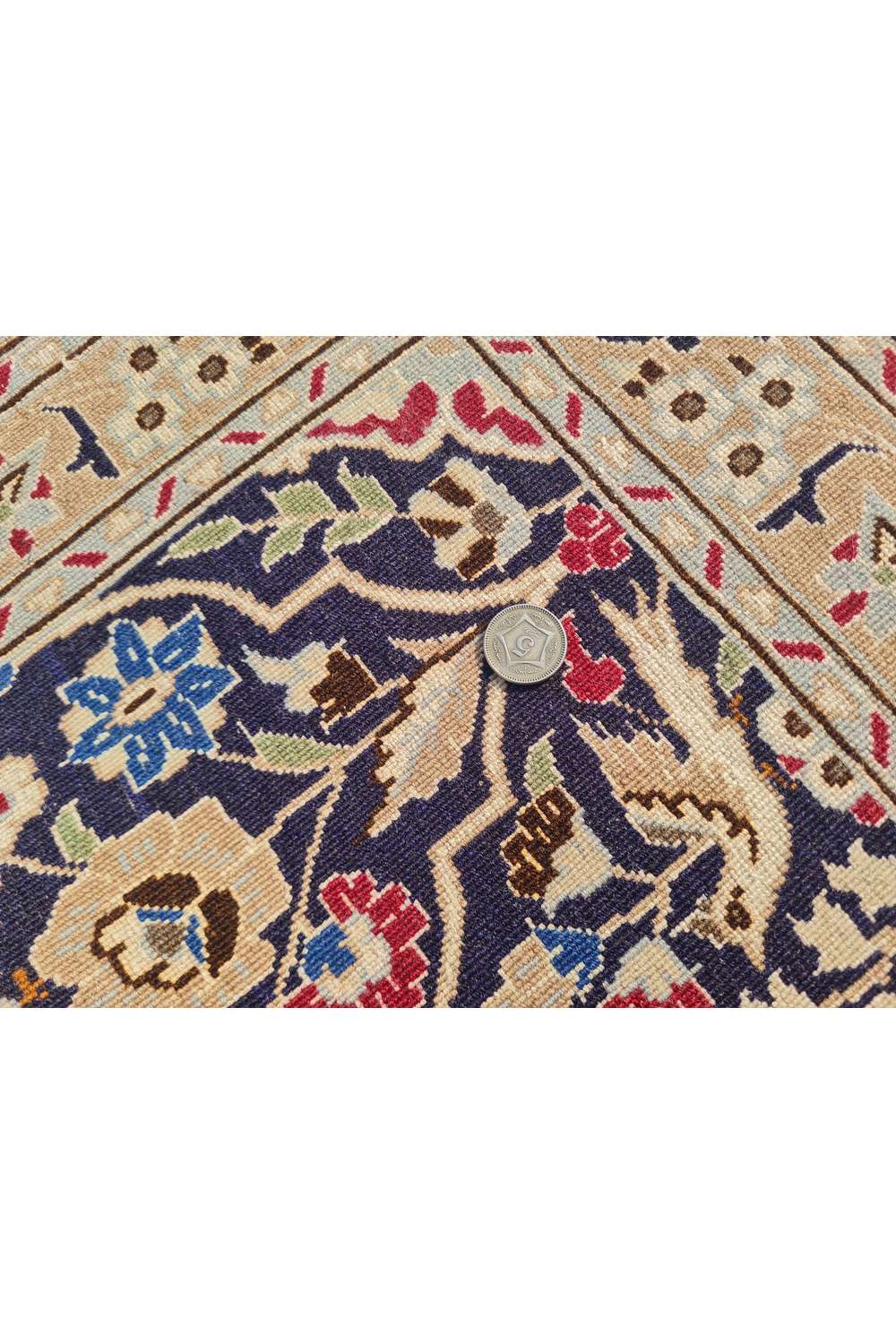 Amazing Hand Knotted Vintage Persian Nain Pictorial Wool Area Rug 6.2 x 2.11 Ft