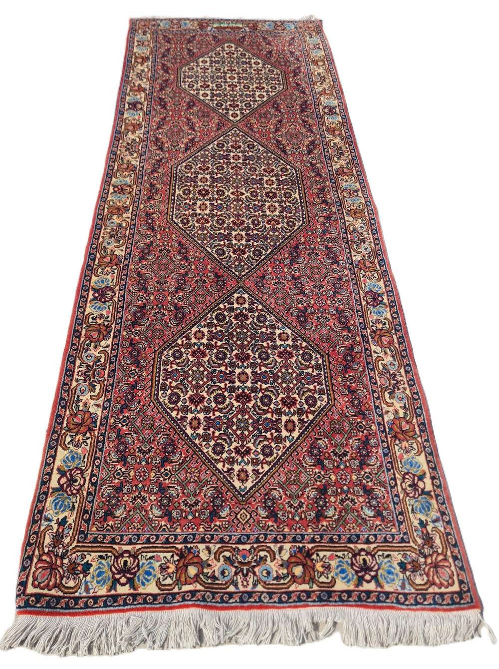 Amazing Hand Knotted Persian Bijar Wool Area Runner Rug 7.0 x 2.6 Ft