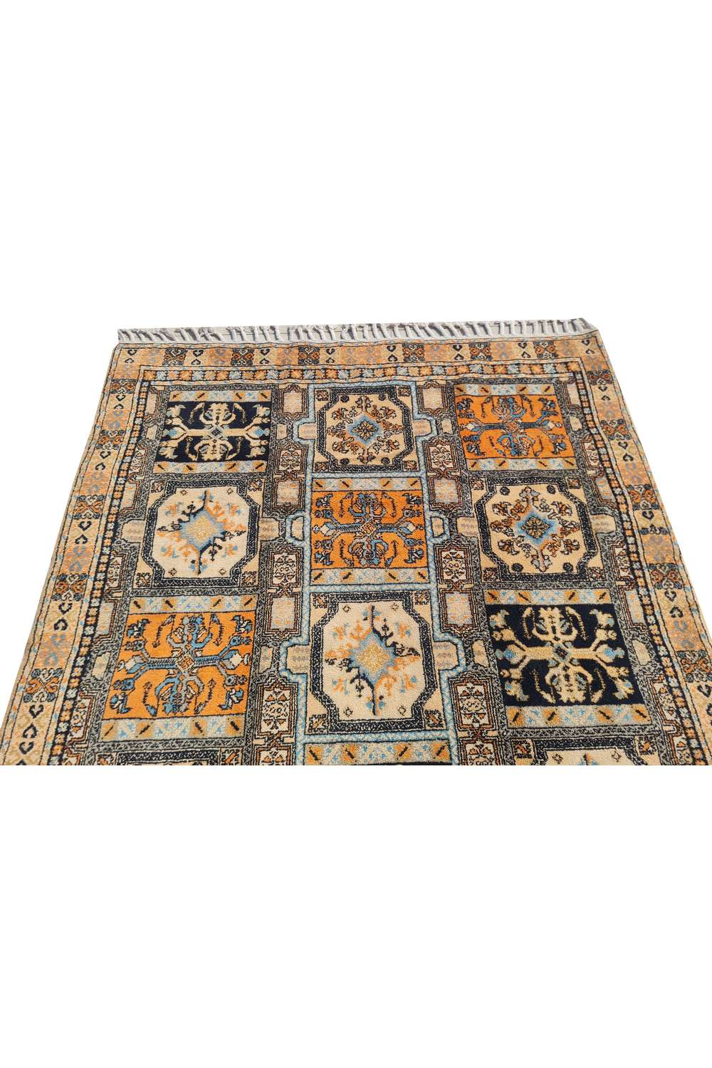 Amazing Hand Knotted Vintage Moroccan Wool Area Rug 7.2 x 4.11 Ft