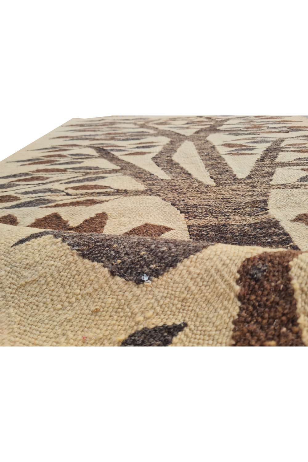 Hand Knotted Vintage Flat Weave Bulgaria Pictorial Kilim Kilim Wool Area Rug 4.5 x 2.6 Ft