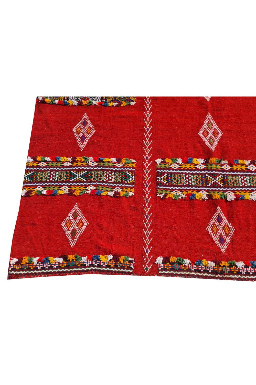 Hand Knotted Vintage Flat Weave Morocco Kilim Kilim Wool Area Rug 6.3 x 6.3 Ft