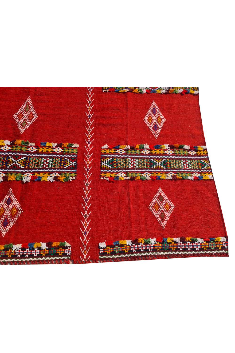 Hand Knotted Vintage Flat Weave Morocco Kilim Kilim Wool Area Rug 6.3 x 6.3 Ft