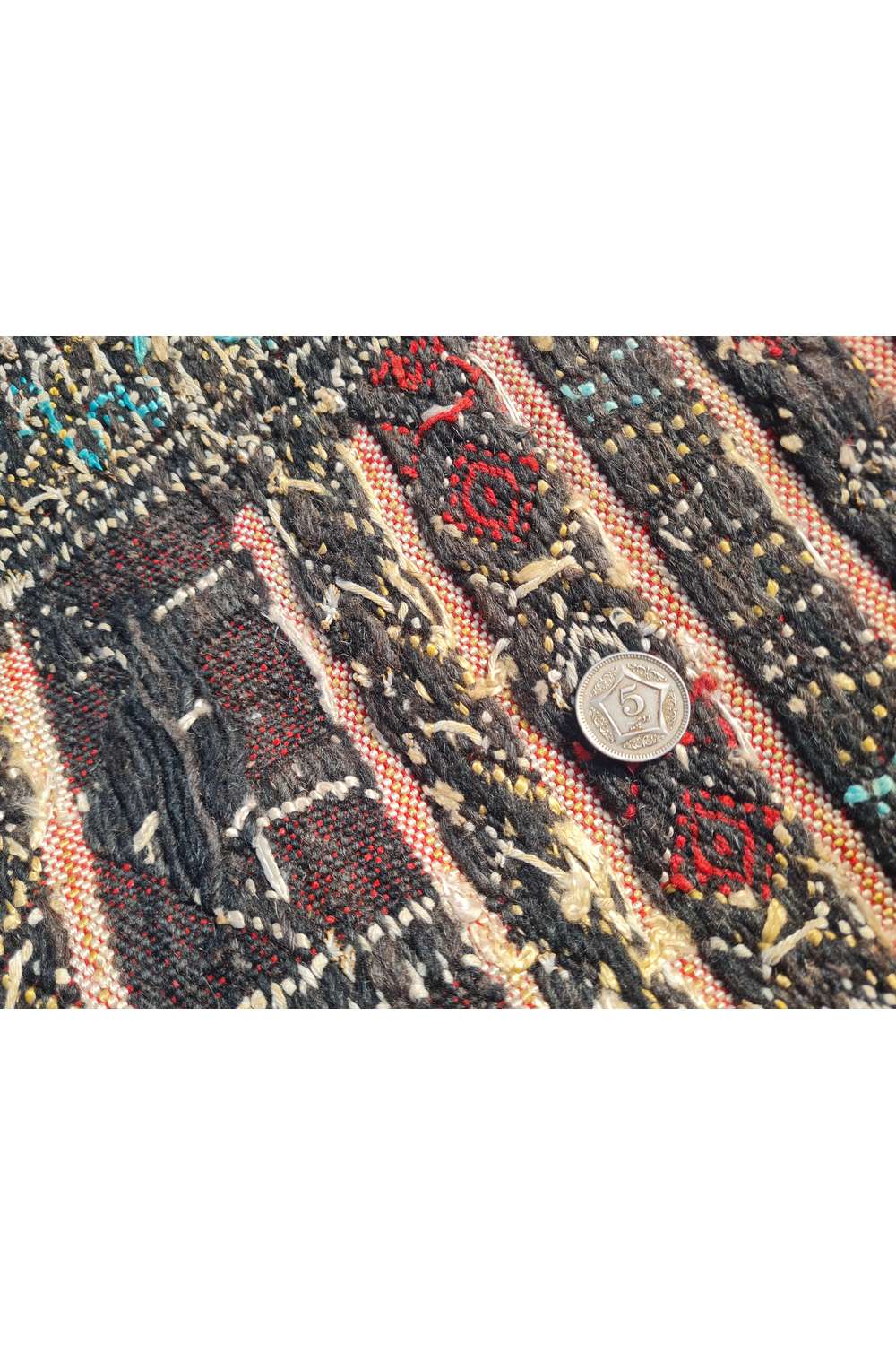Hand Knotted Vintage Flat Weave Morocco Pictorial Kilim Kilim Wool Area Rug 3.6 x 2.2 Ft