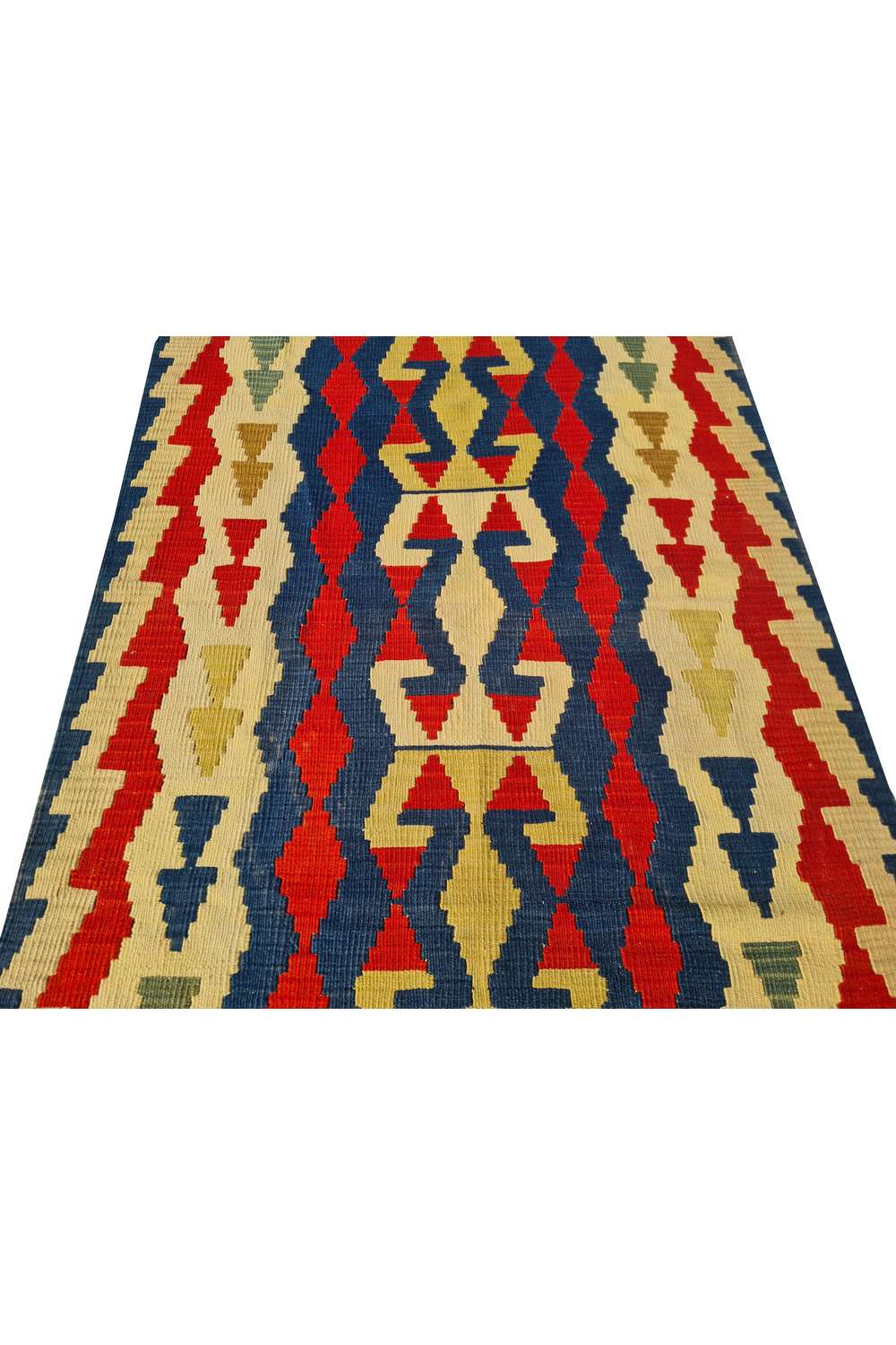 Hand Knotted Vintage Flat Weave Turkish Kilim Kilim Wool Area Rug 5.8 x 3.8 Ft