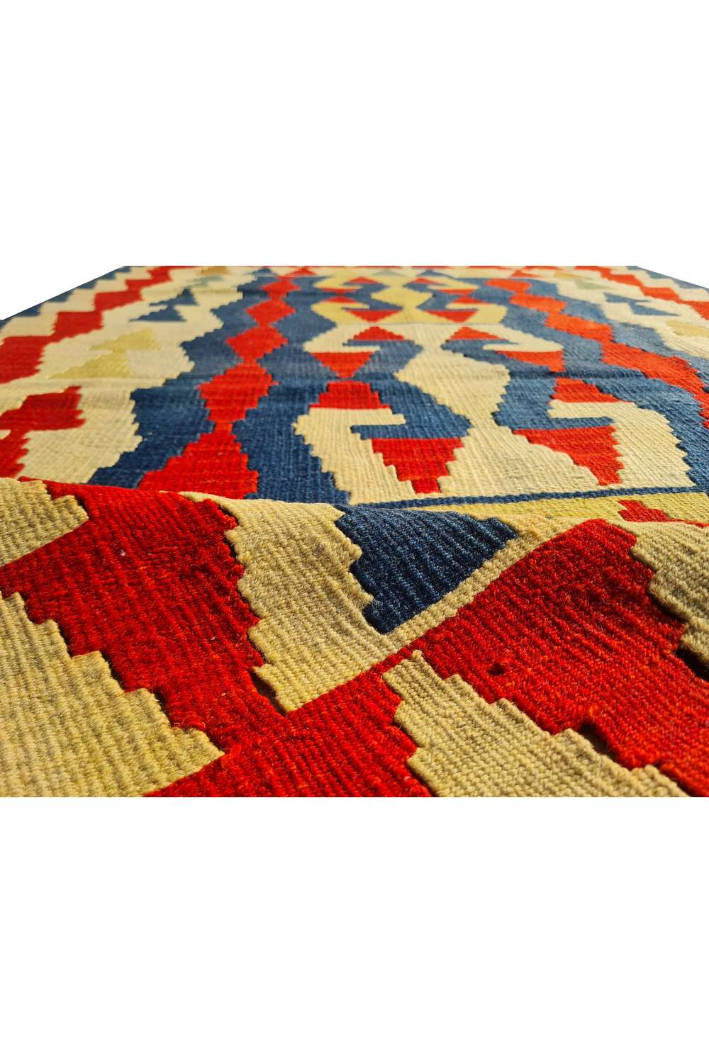 Hand Knotted Vintage Flat Weave Turkish Kilim Kilim Wool Area Rug 5.8 x 3.8 Ft