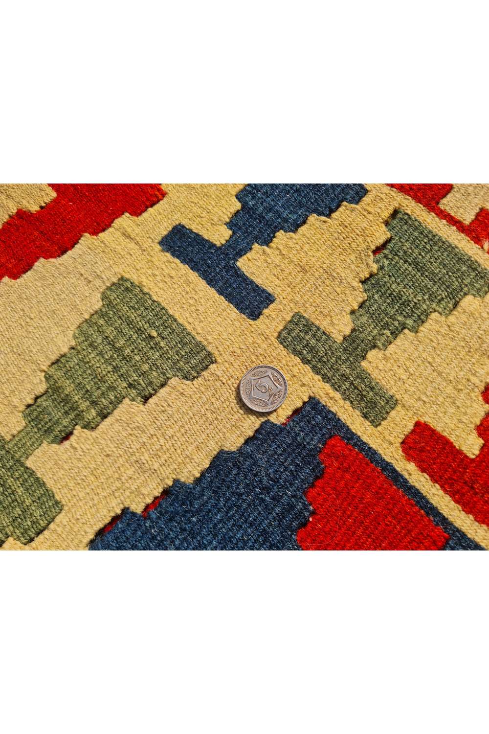 Hand Knotted Vintage Flat Weave Turkish Kilim Kilim Wool Area Rug 5.8 x 3.8 Ft