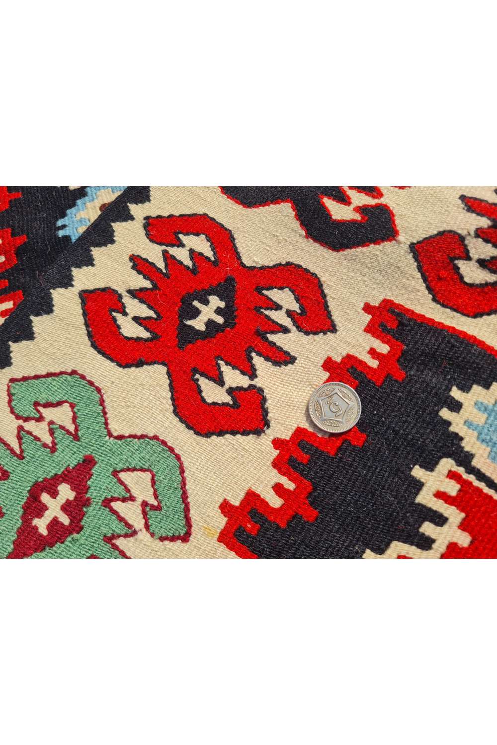 Hand Knotted Vintage Flat Weave Turkish Kilim Kilim Wool Area Rug 4.5 x 2.3 Ft