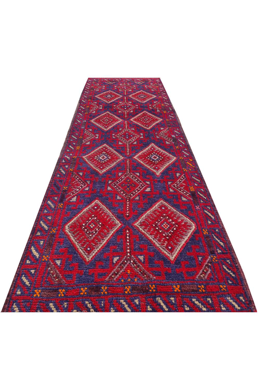 Rare Afghan Hand Woven Mashwani Kilim Kilim Wool Area Runner Rug 8 x 2 Ft