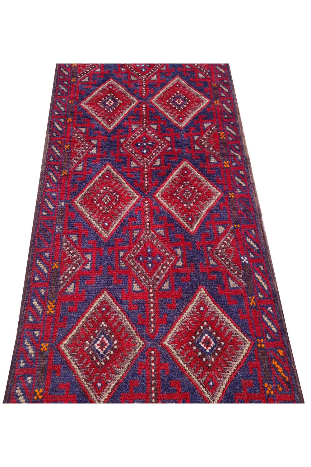 Rare Afghan Hand Woven Mashwani Kilim Kilim Wool Area Runner Rug 8 x 2 Ft