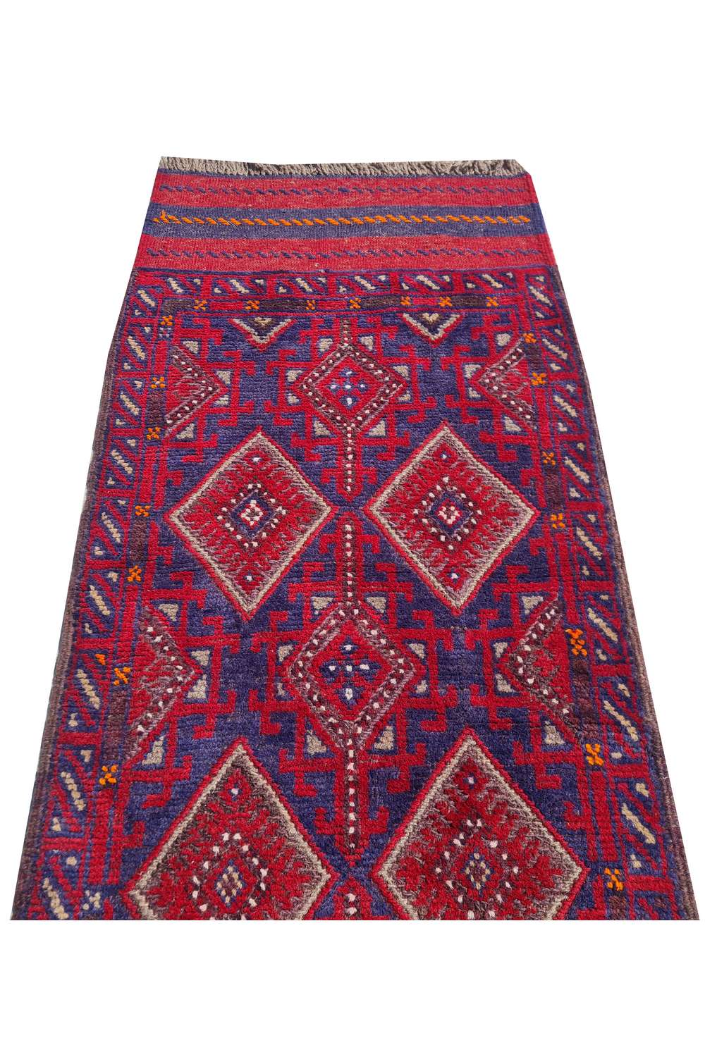Rare Afghan Hand Woven Mashwani Kilim Kilim Wool Area Runner Rug 8 x 2 Ft