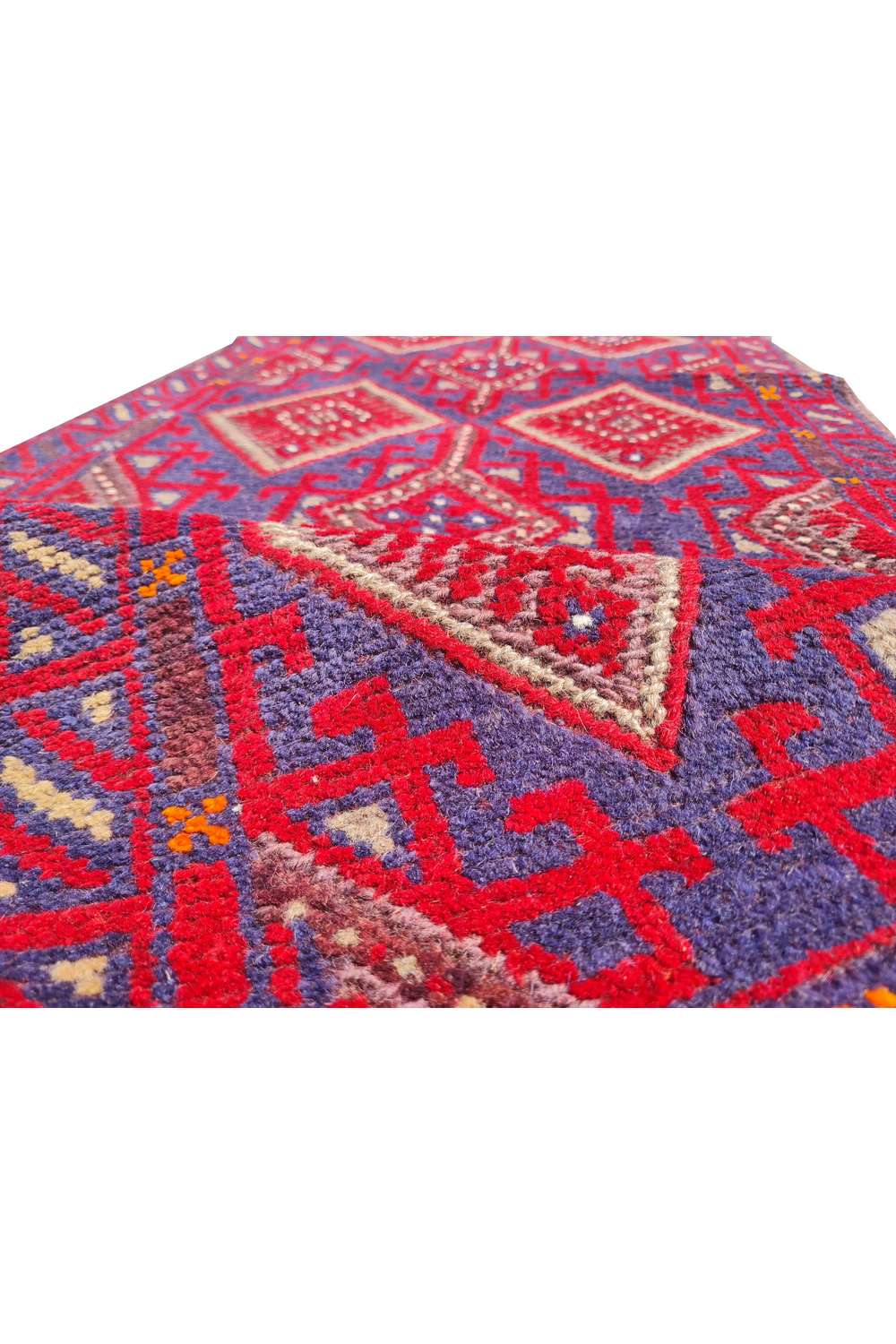 Rare Afghan Hand Woven Mashwani Kilim Kilim Wool Area Runner Rug 8 x 2 Ft