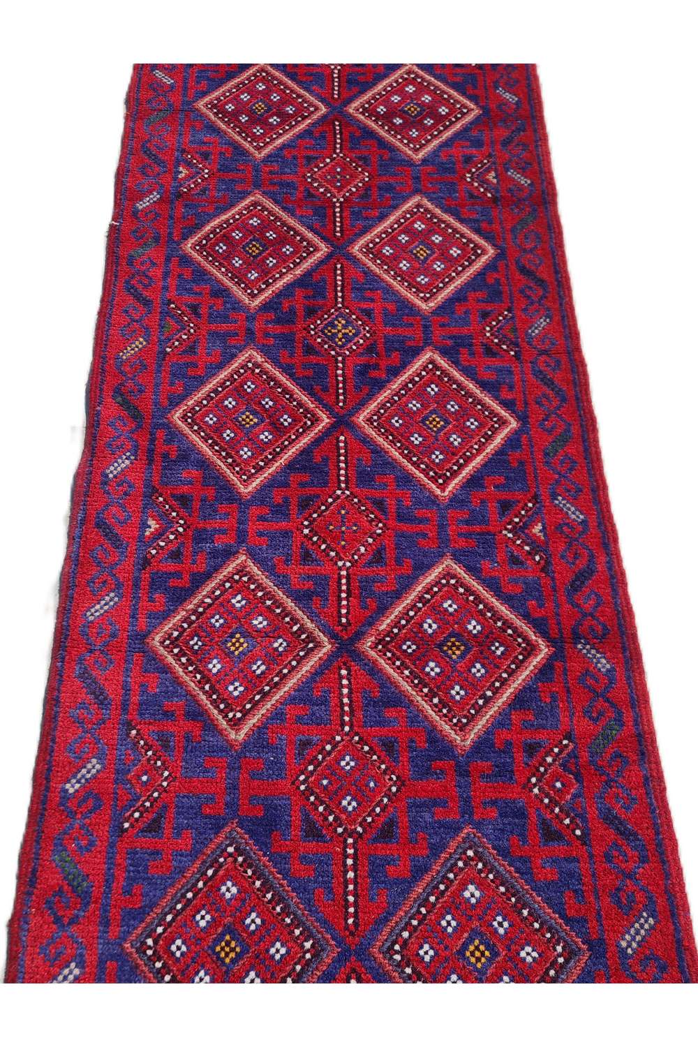 Rare Afghan Hand Woven Mashwani Kilim Kilim Wool Area Runner Rug 8.5 x 1.11 Ft