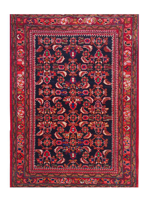 Amazing Hand Knotted Vintage Hamidoun Wool Area Rug 5.0 x 3.7 Ft