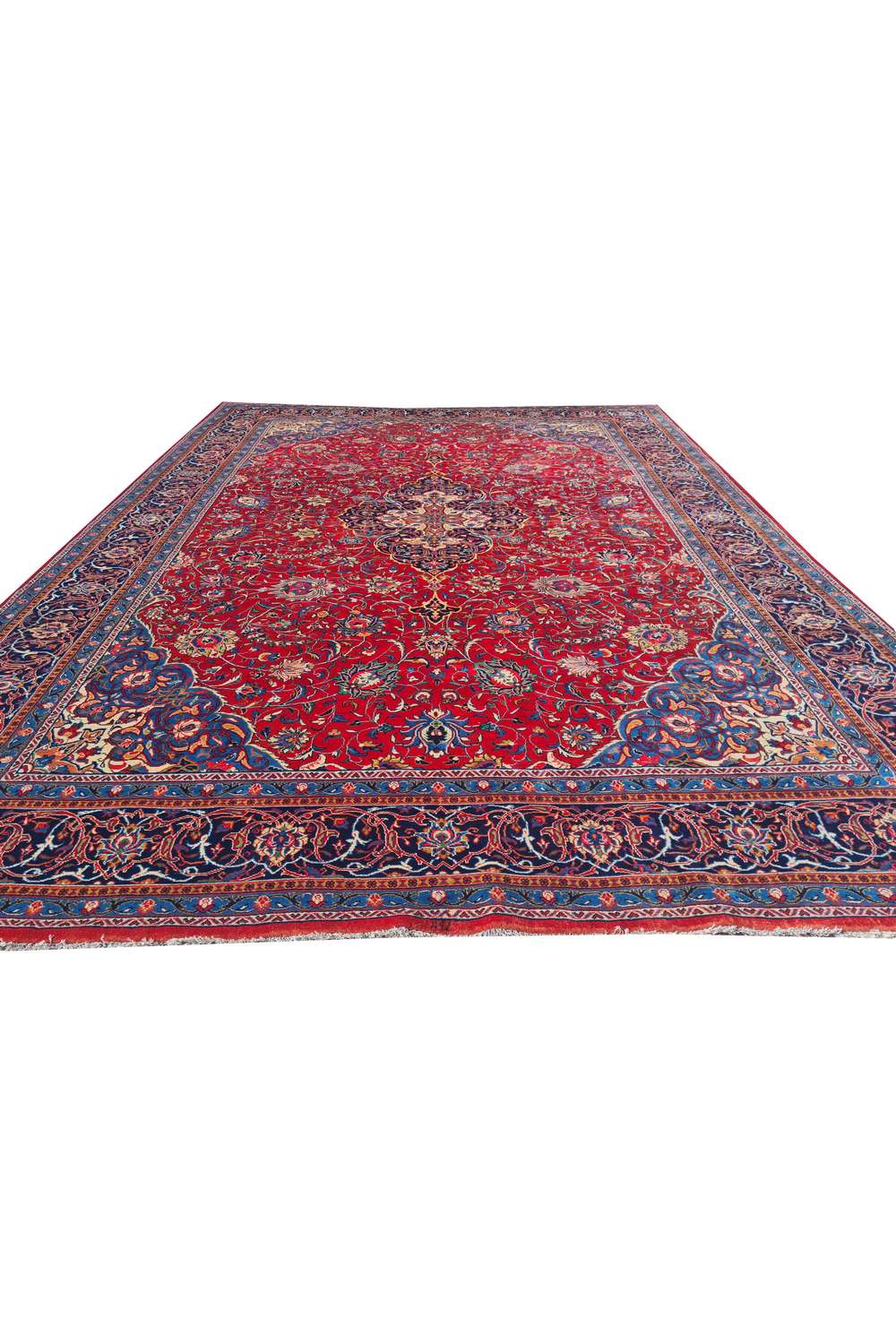 Amazing Hand Knotted Vintage Tribal Zingjan Wool Area Rug 14 x 10 Ft