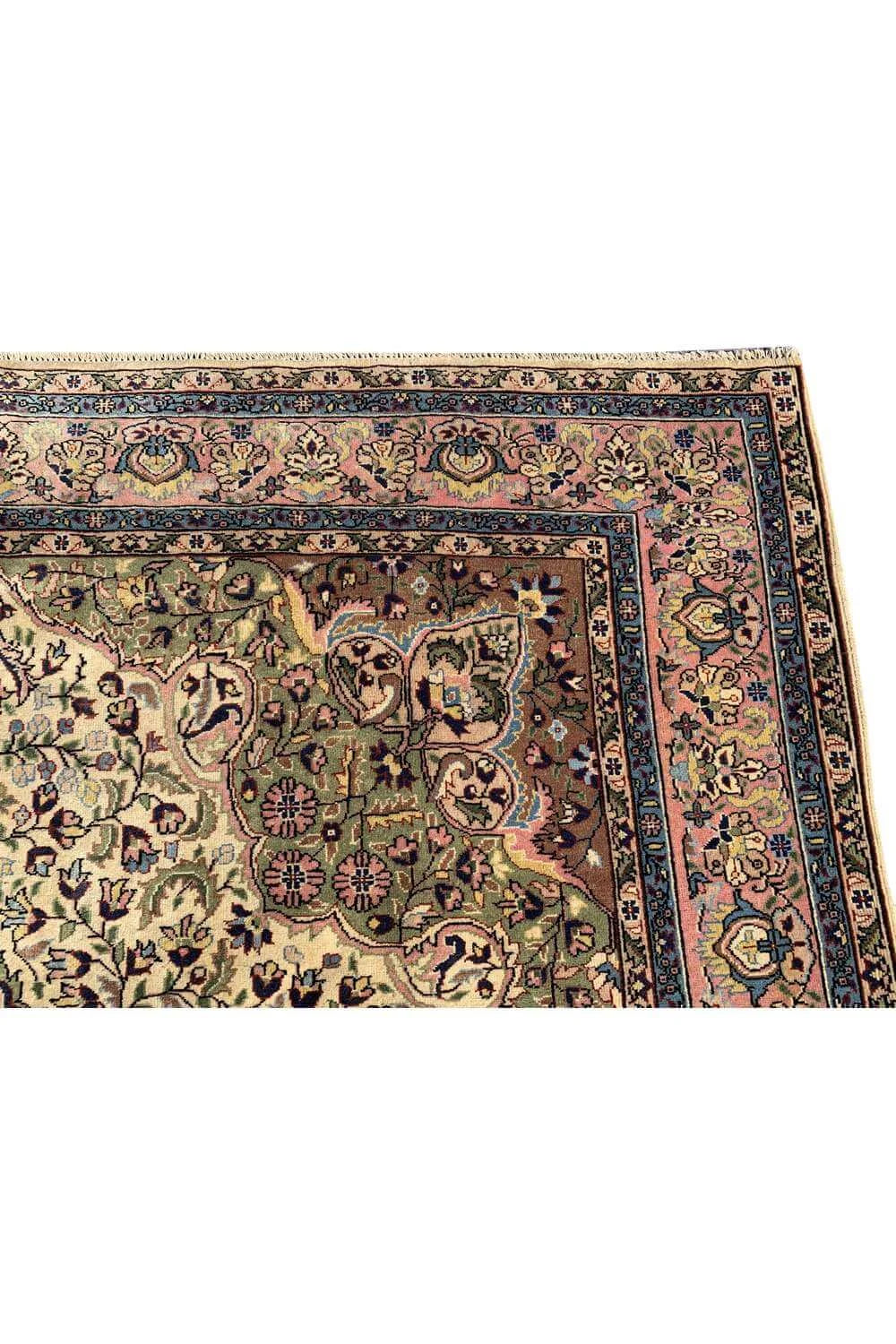 Amazing Hand Knotted Vintage Hareez Wool Area Rug 9.9 x 6.9 Ft