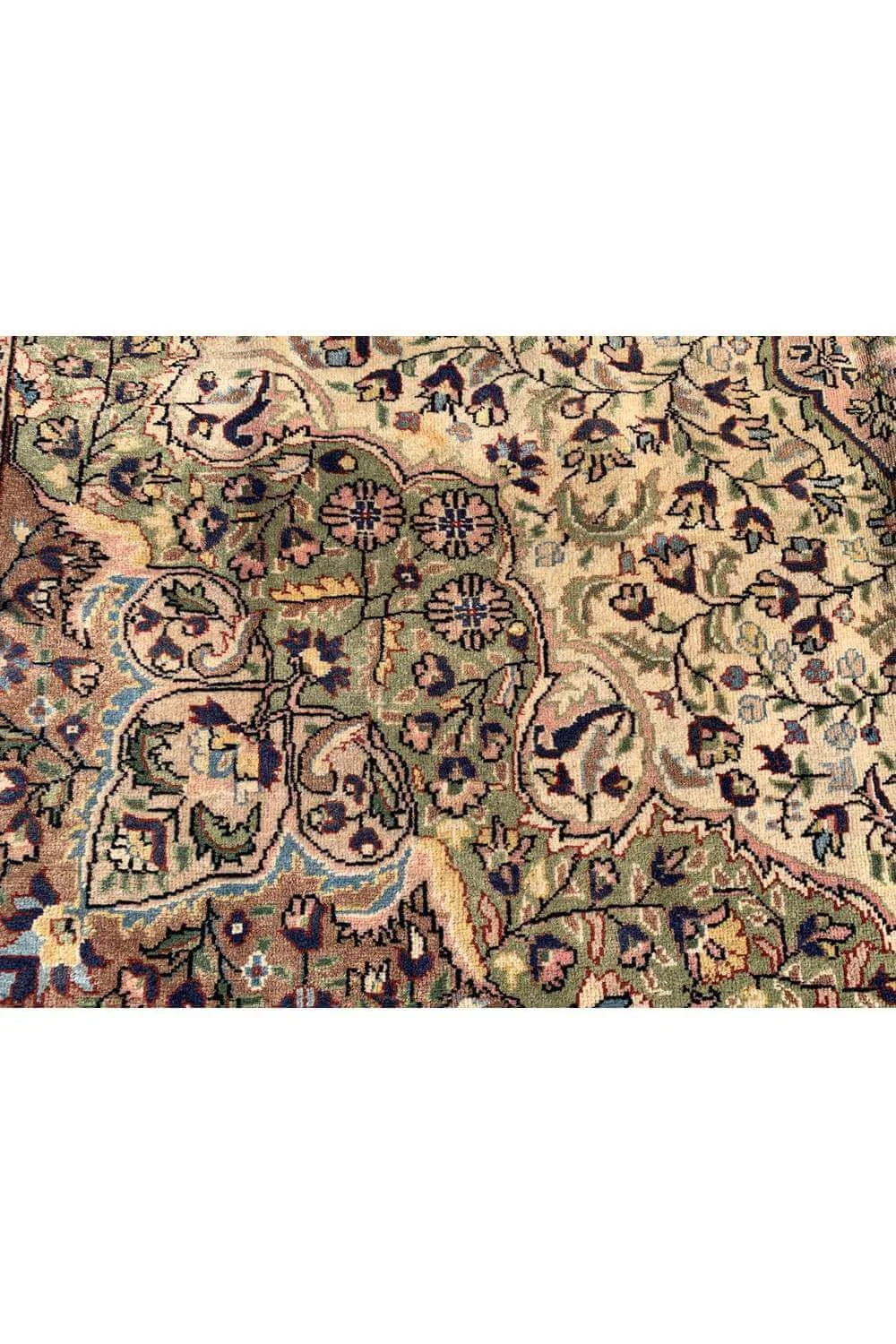 Amazing Hand Knotted Vintage Hareez Wool Area Rug 9.9 x 6.9 Ft