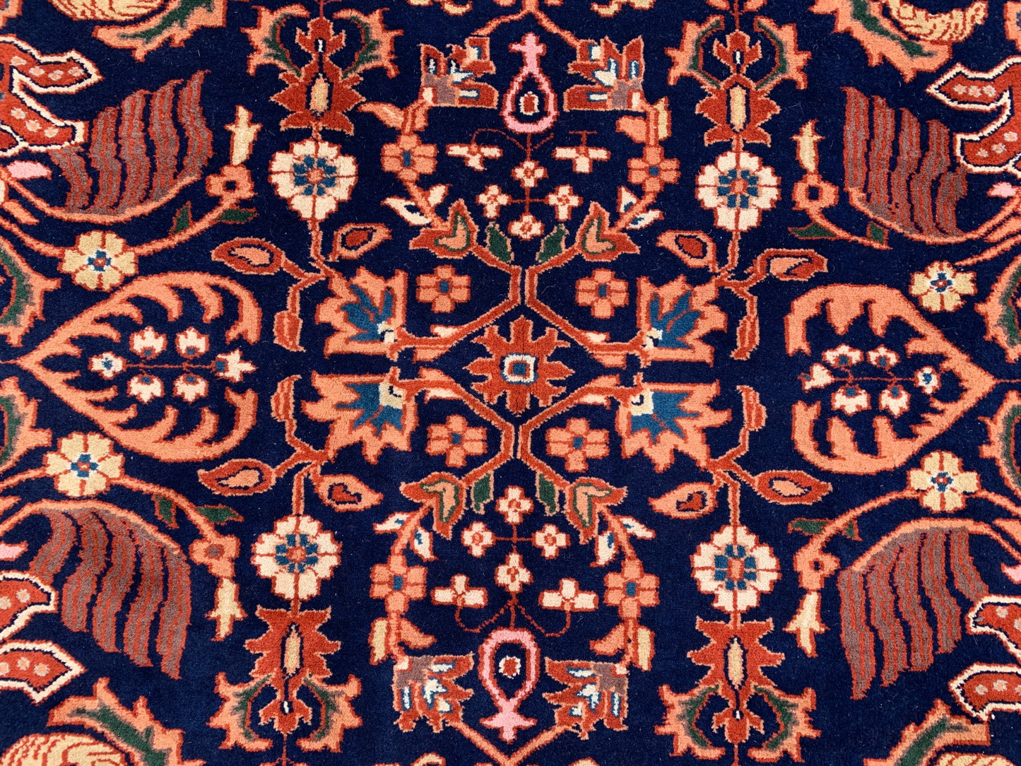 Amazing Hand Knotted Vintage Baghtiyaar Wool Area Rug 9.4 x 6.9 Ft