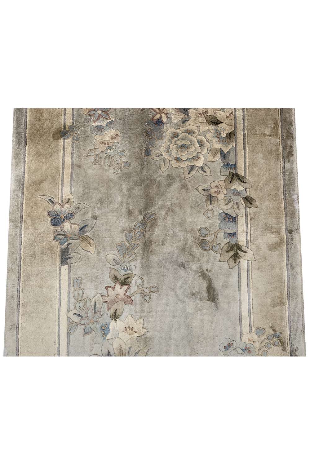 Amazing Hand Knotted Vintage Sino Silk Area Rug 4.6 x 2.3 Ft