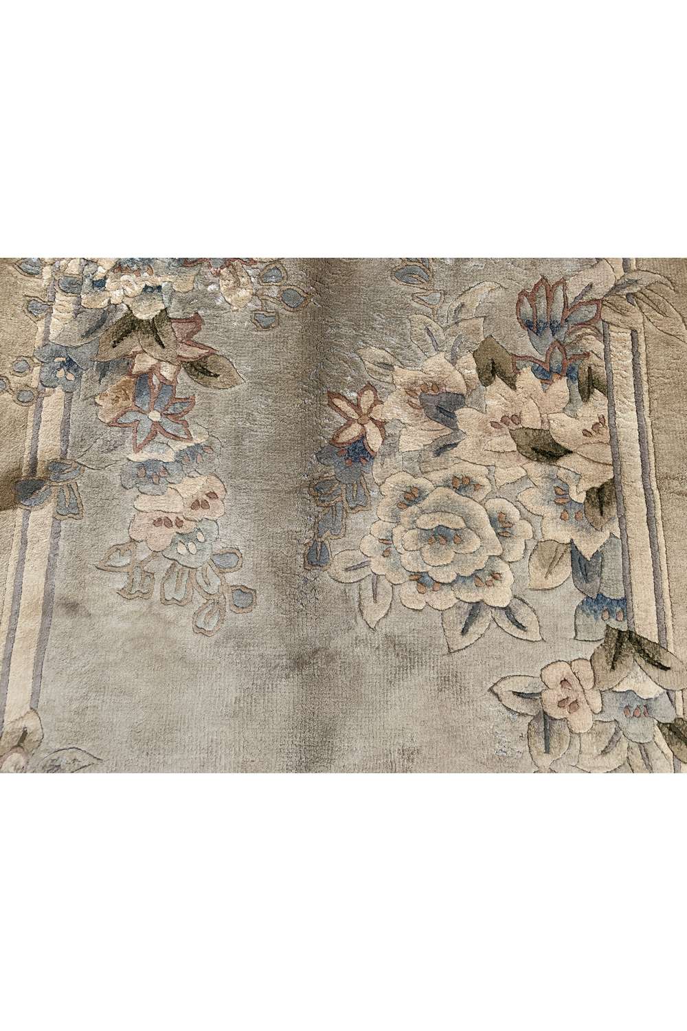 Amazing Hand Knotted Vintage Sino Silk Area Rug 4.6 x 2.3 Ft