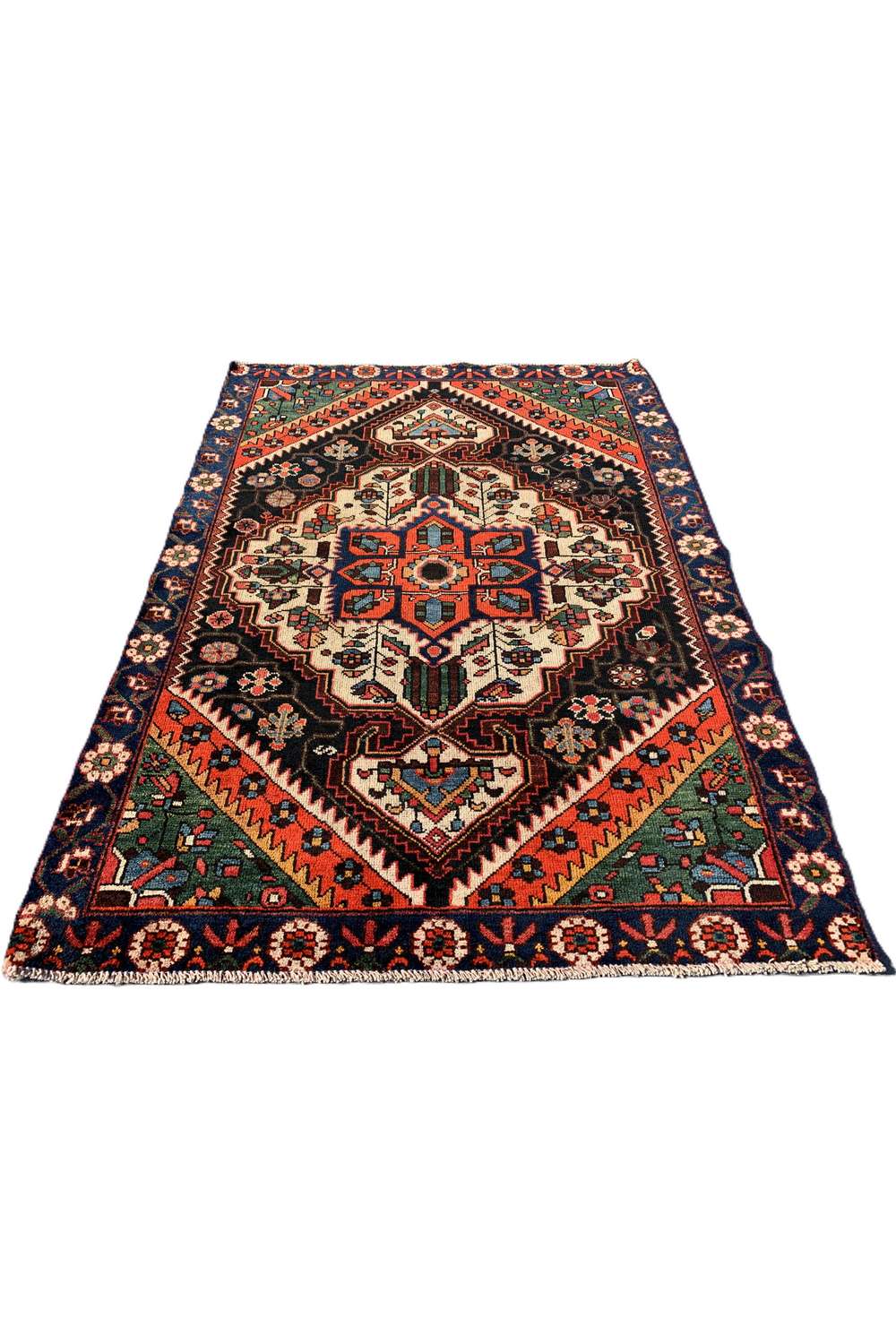 Amazing Hand Knotted Vintage Malayaar Wool Area Rug 5.0 x 3.6 Ft