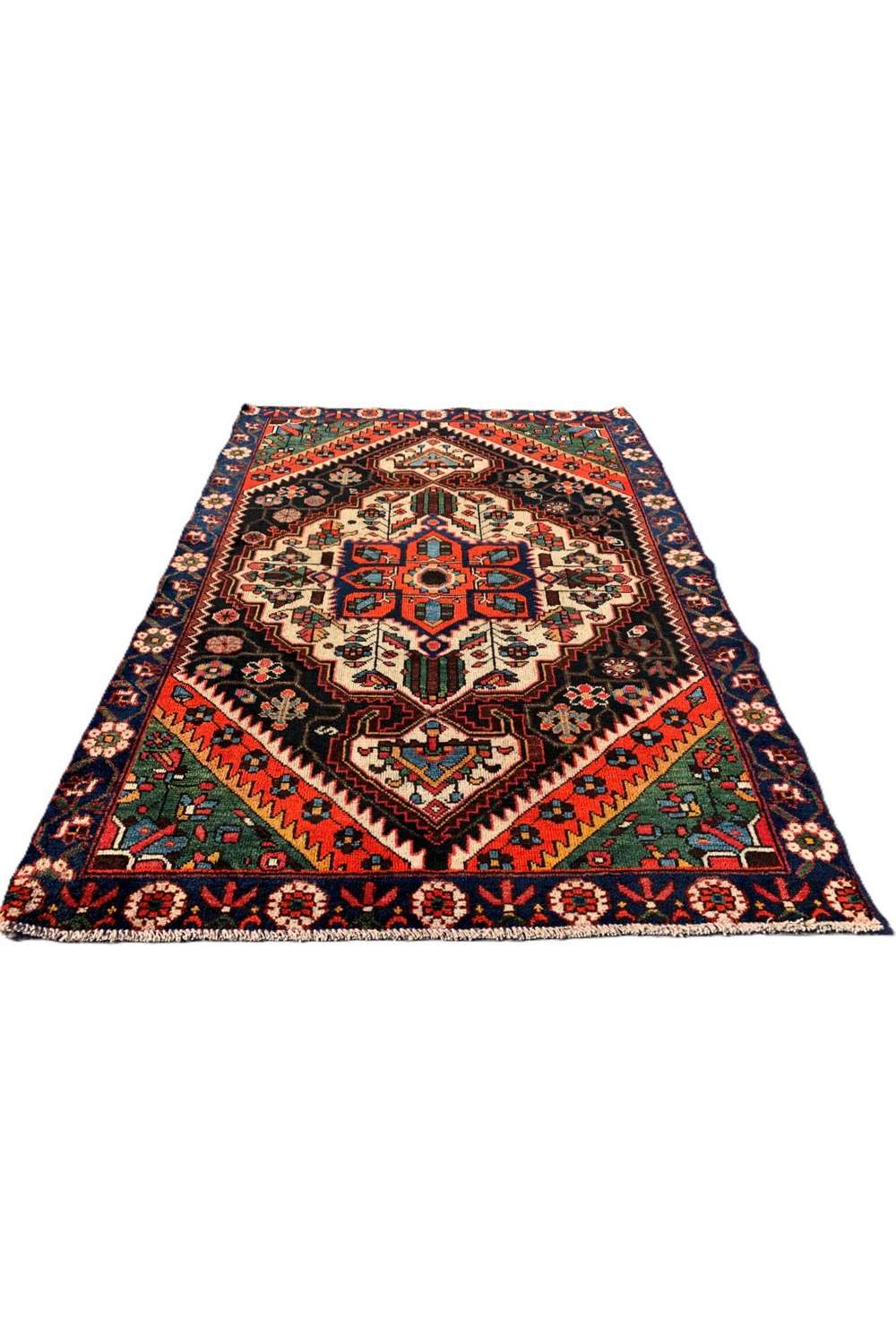 Amazing Hand Knotted Vintage Malayaar Wool Area Rug 5.0 x 3.6 Ft
